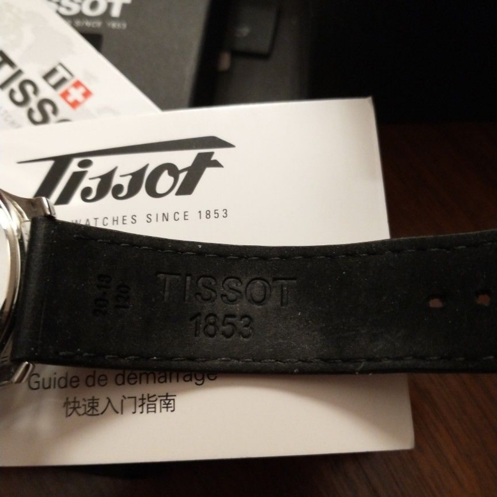 Tissot Visodate Black Dial Leather Strap Watch - Picture 3 of 6